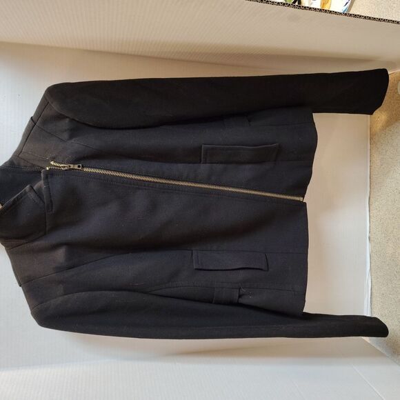 Black Blazer with Zipper Detail - Picture 9 of 9